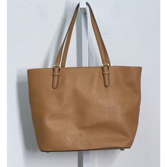 Michael Kors Jet Set Item Luggage Leather Tote Shoulder Bag Handbag Large Brfown - Picture 2 of 16